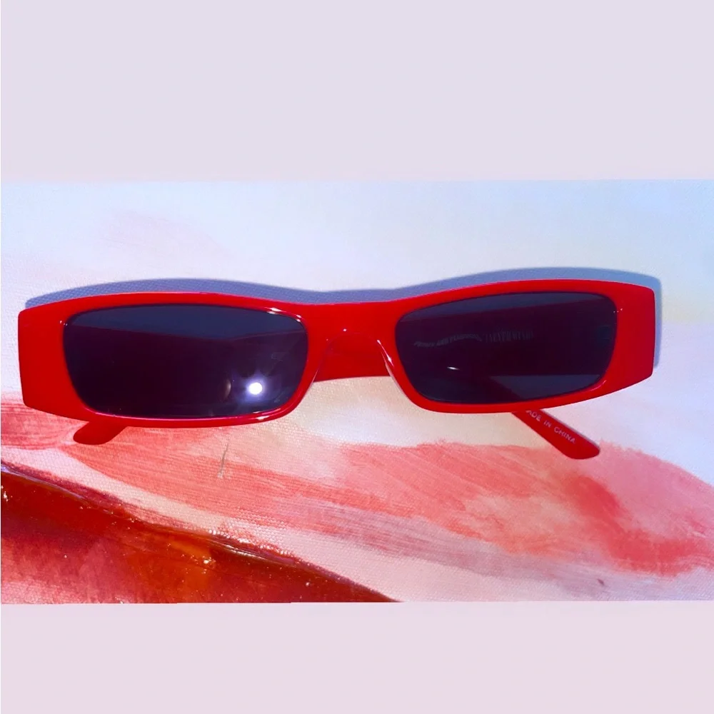 NWT-Zumiez “Nevermind” Red sunglasses - Picture 3 of 5
